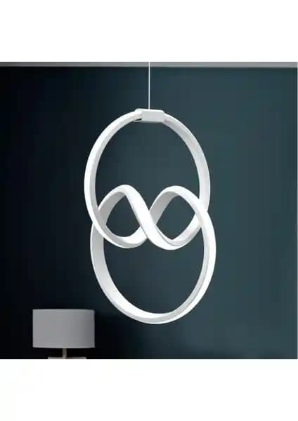 Elektroyou Emily Beyaz Tekli Sarkıt LED Avize Modern ve Fonksiyonel Aydınlatma Çözümü