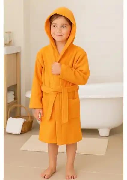 Ender Home CottonVerse Çocuk ve Gençler İçin Kapşonlu Pamuklu Bornoz Ürünü