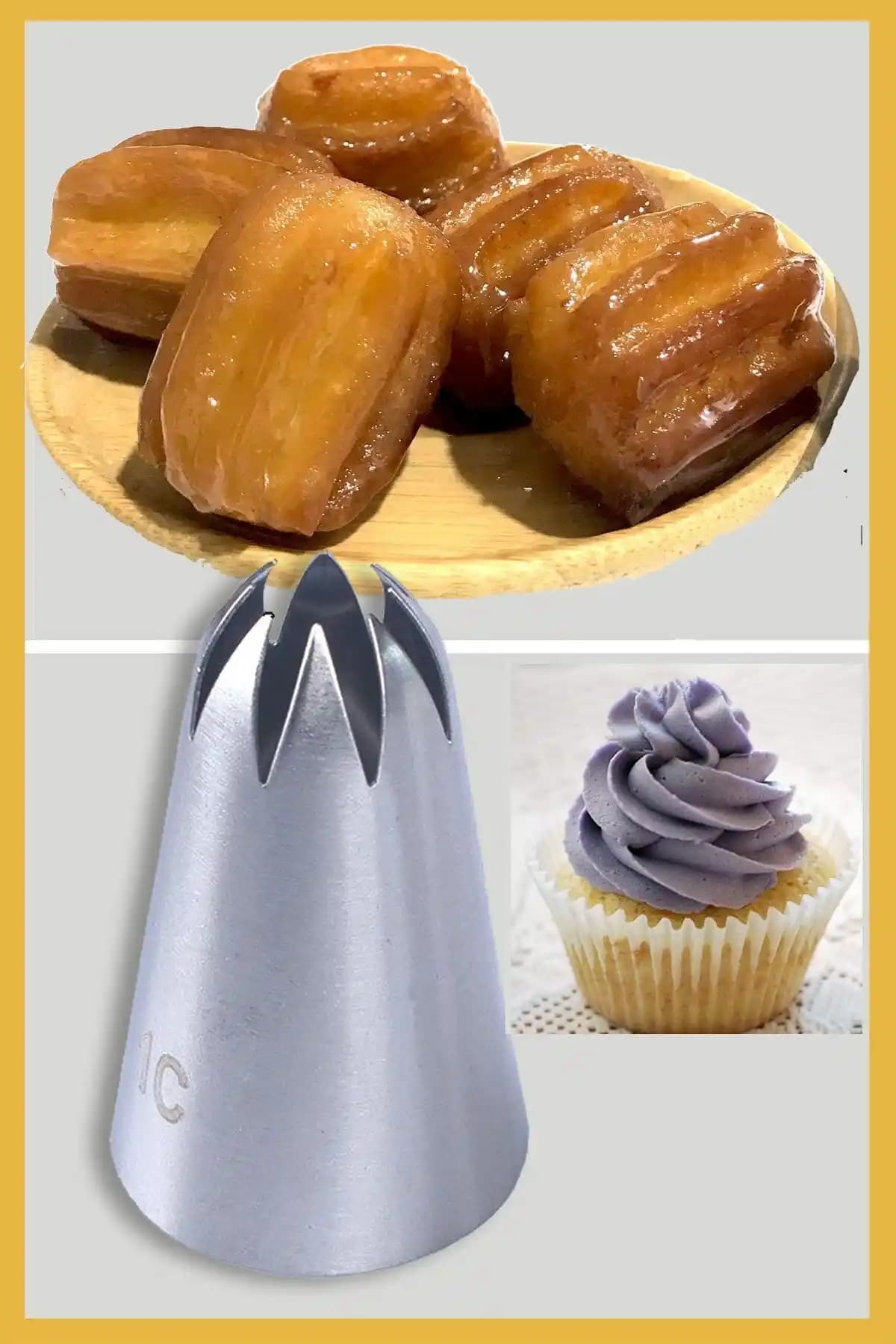 ENJOYPEPERON Paslanmaz Çelik Sıkma Ucu ile Tatlı Süsleme ve Hamur Şekillendirme