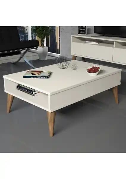 Evdo Best Orta Sehpa Krem: Modern ve Dayanıklı Tasarımıyla Dekorasyonunuza Şıklık Katar