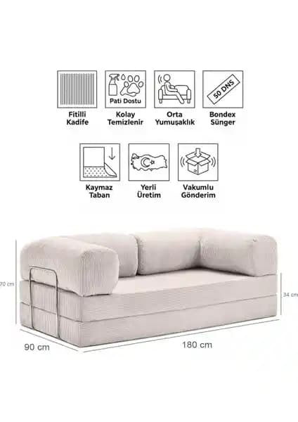 Evessan 90x180 Kanepe: Modern Tasarım ve Çok Yönlü Kullanım Özellikleri