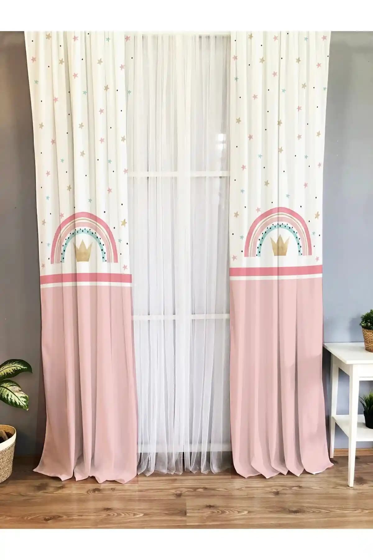 Evmila Gökkuşağı Desenli Çocuk ve Bebek Odası Fon Perde Ürünü İncelemesi