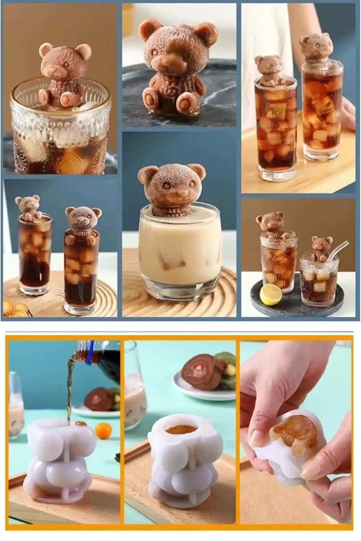 FBZhome Pratik ve Eğlenceli Ayı Şekilli Silikon Buz Kalıbı Ürün Tanıtımı ve Özellikleri