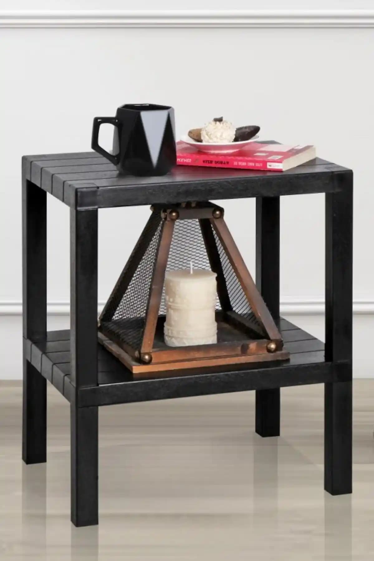 Frapan Home 2 Katlı Plastik Balkon ve Bahçe Sehpası Modern ve Dayanıklı Tasarım Özellikleri