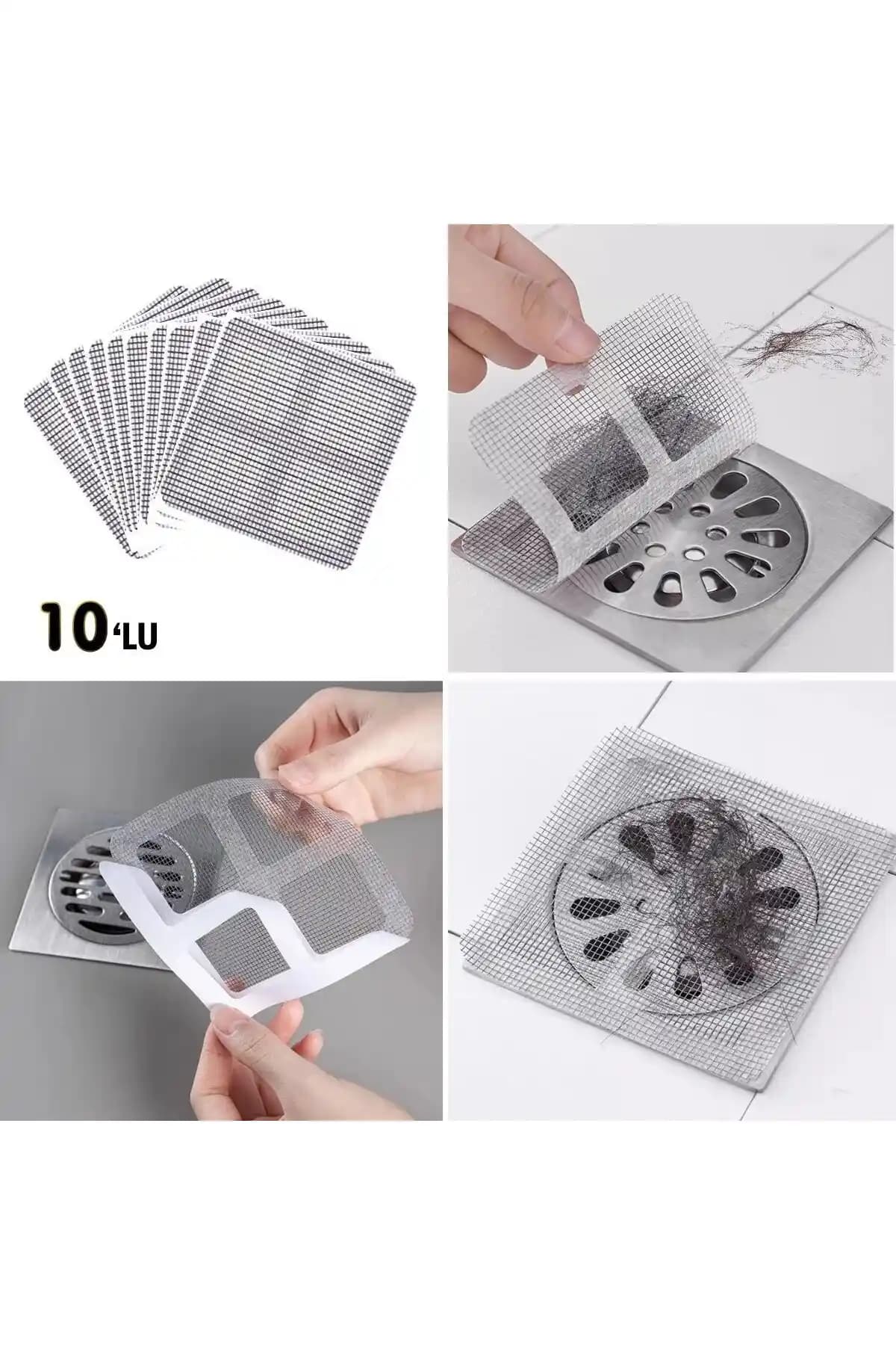 Genel Markalar Buffer® 10'lu Lavabo Filtresi Koku ve Böcek Önleyici Pratik Tasarım