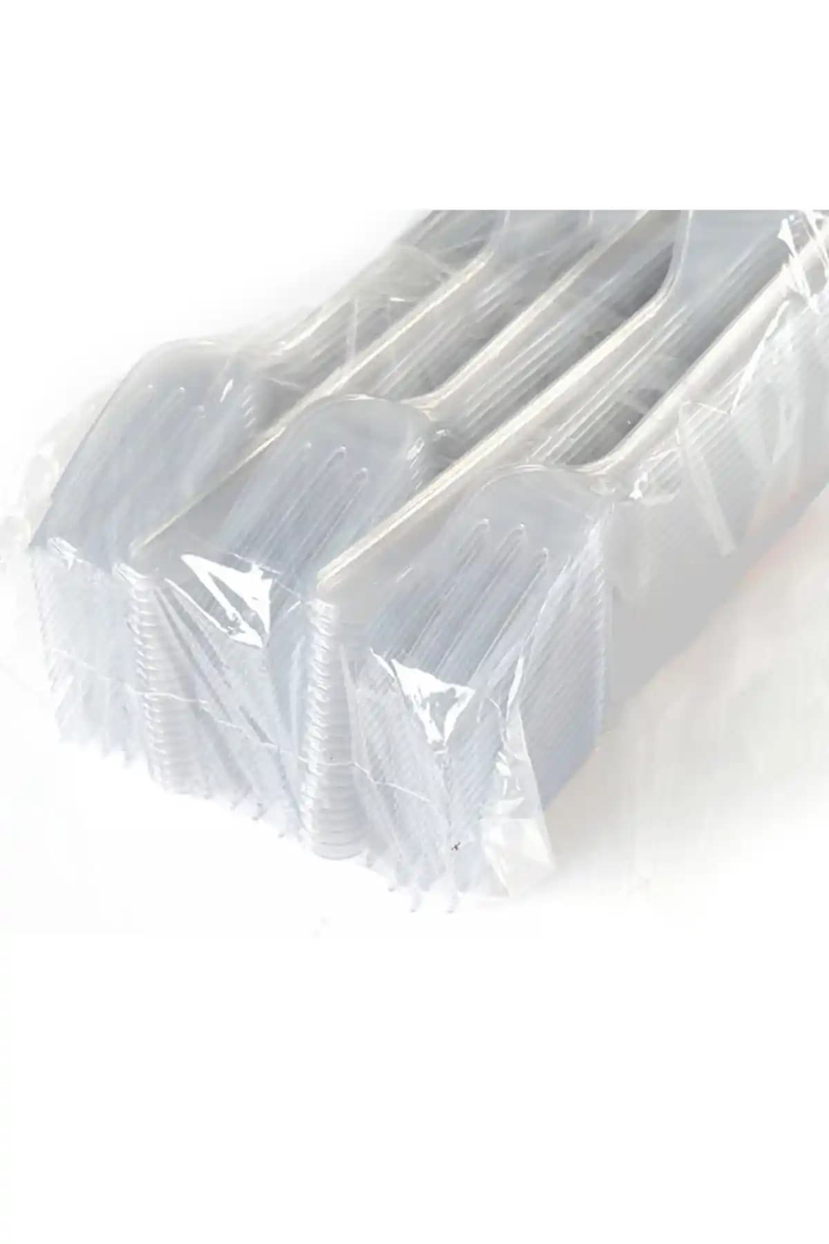 Genel Markalar Plastik Çatal Seti 50 Adet Dayanıklı ve Estetik Tasarım