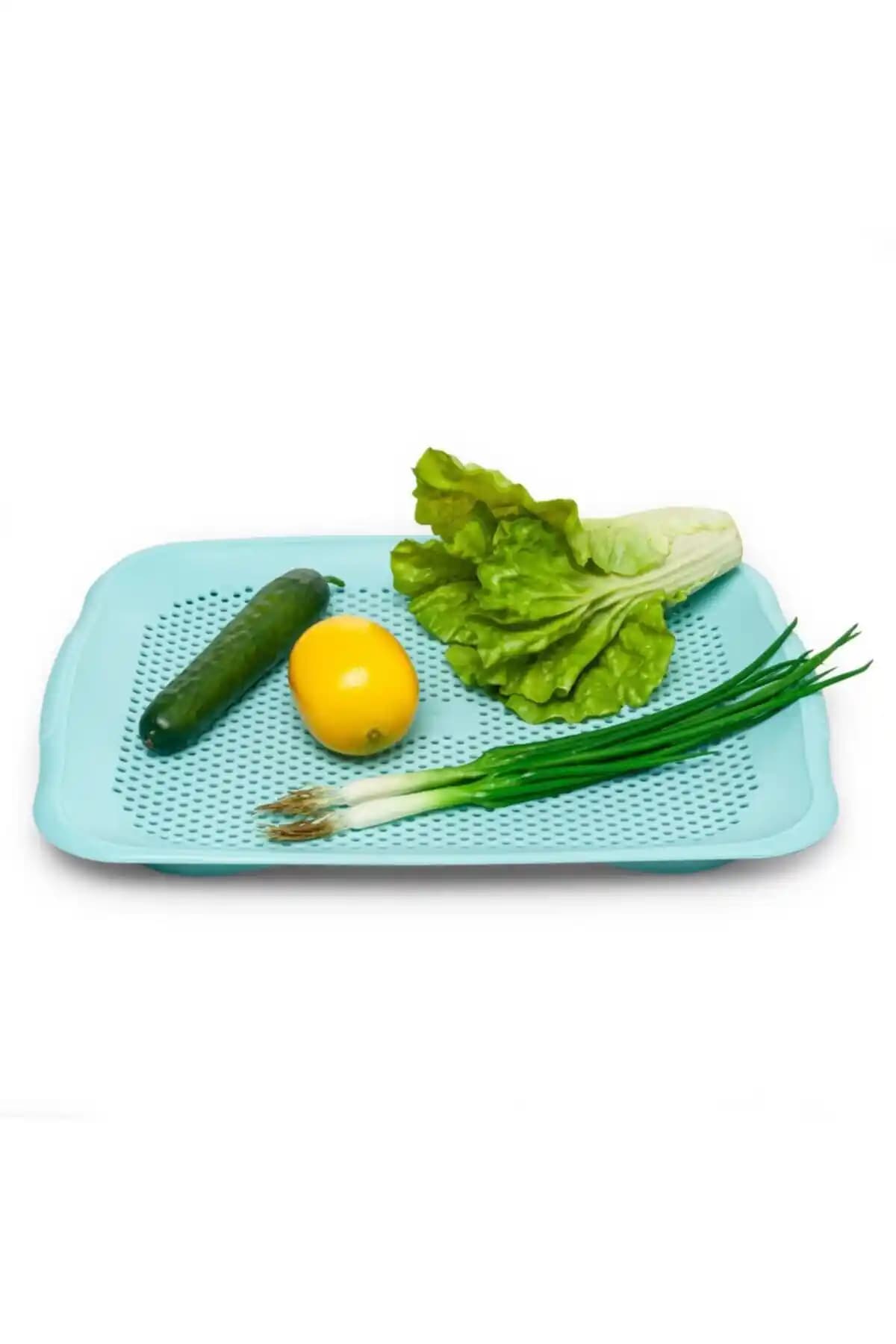 Genel Markalar Süzgeçli Kesme Tahtası Panosu Mavi 3’lü Set Pratik ve Hijyenik Mutfak Çözümü