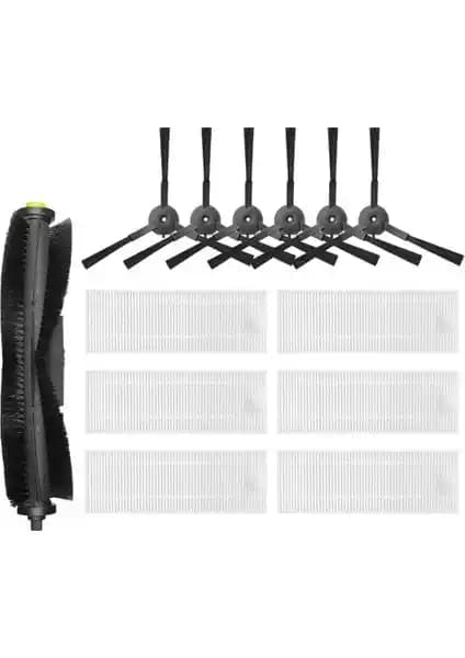 Gui Xulian 13 Parça Rulo ve Yan Fırça Seti Robotik Süpürgeler İçin Yüksek Kalite Yedek Parça