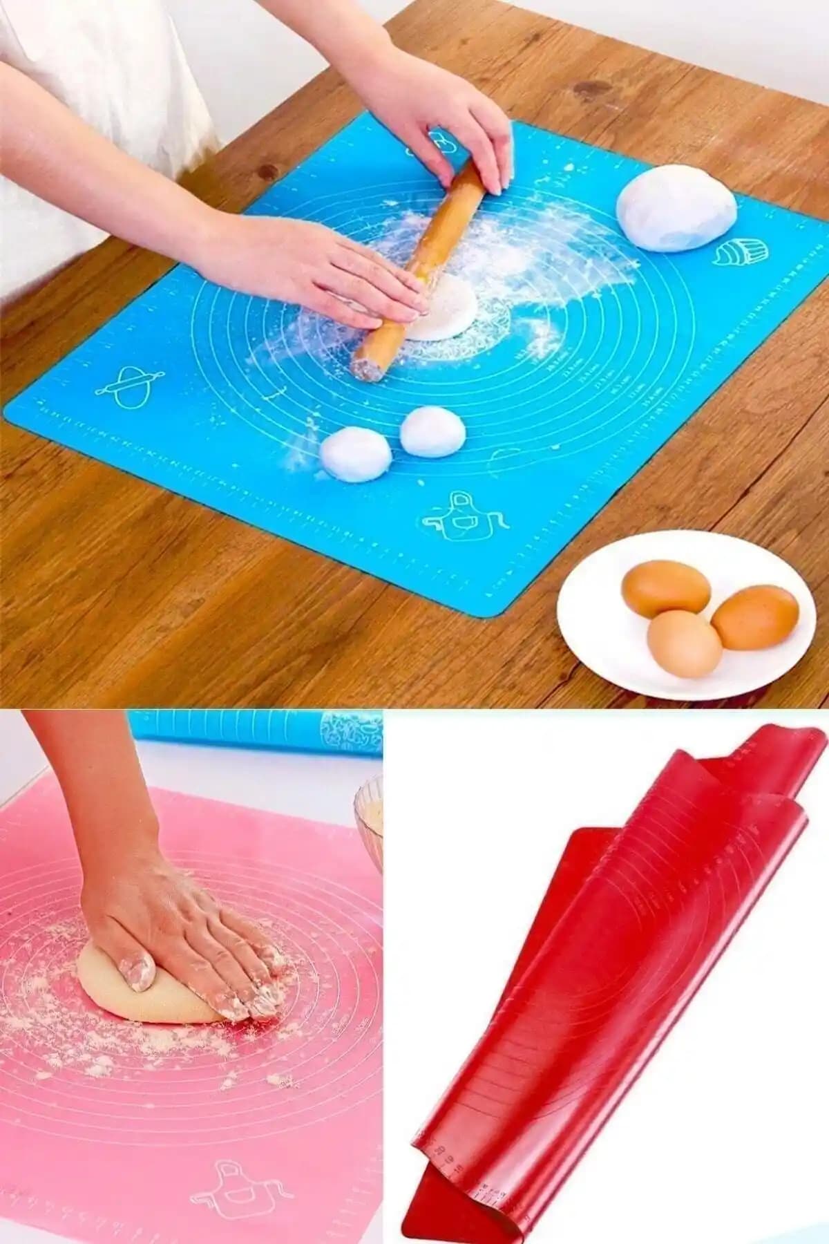 İndirimKap Silikon Ölçekli Hamur Açma Matı: Mutfakta Kolay ve Hijyenik Hamur İşleri İçin