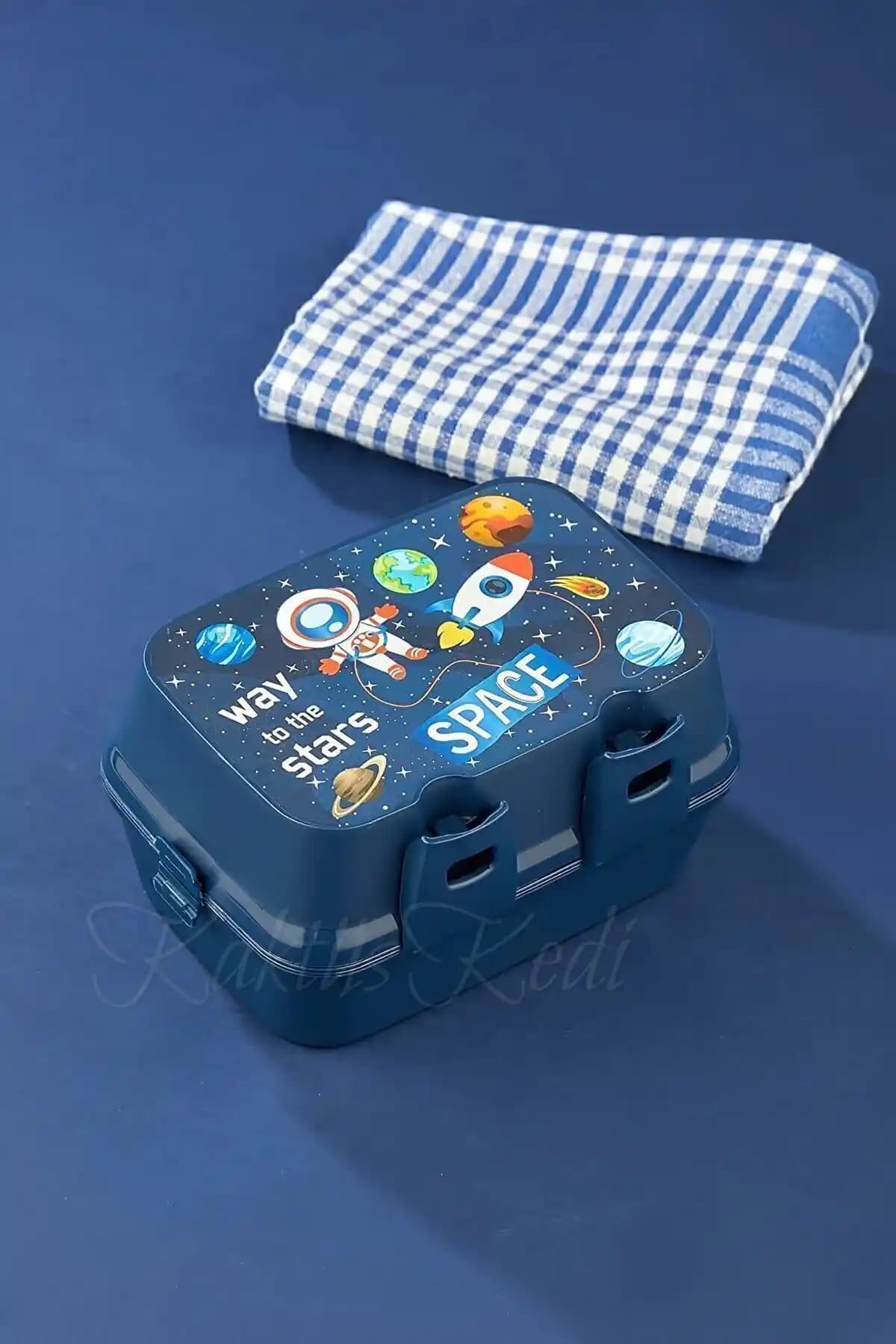 KaktüsKedi 4 Bölmeli Beslenme Kutusu: Çocuklar İçin Güvenli ve Pratik Saklama Çözümü