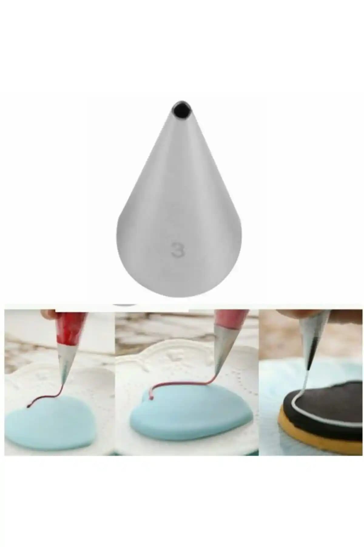 KanyonGrup Krema-Çikolata Yazı Ucu 3.No Duy: Profesyonel ve Hobi Kullanımı İçin Yüksek Kaliteli Pasta Süsleme Aracı