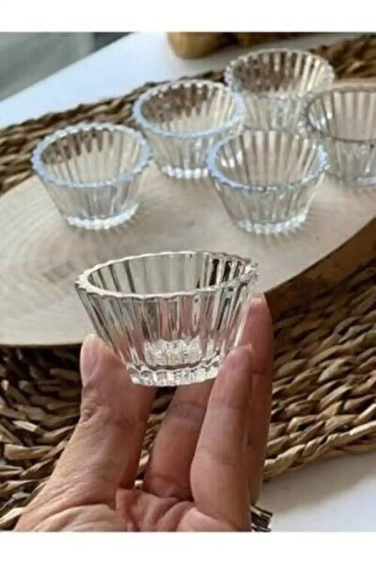 Kaveh Sadaf 6 Parça Şeffaf Cam Sosluk ve Çerezlik Seti İle Sofralarınıza Zarafet Katın