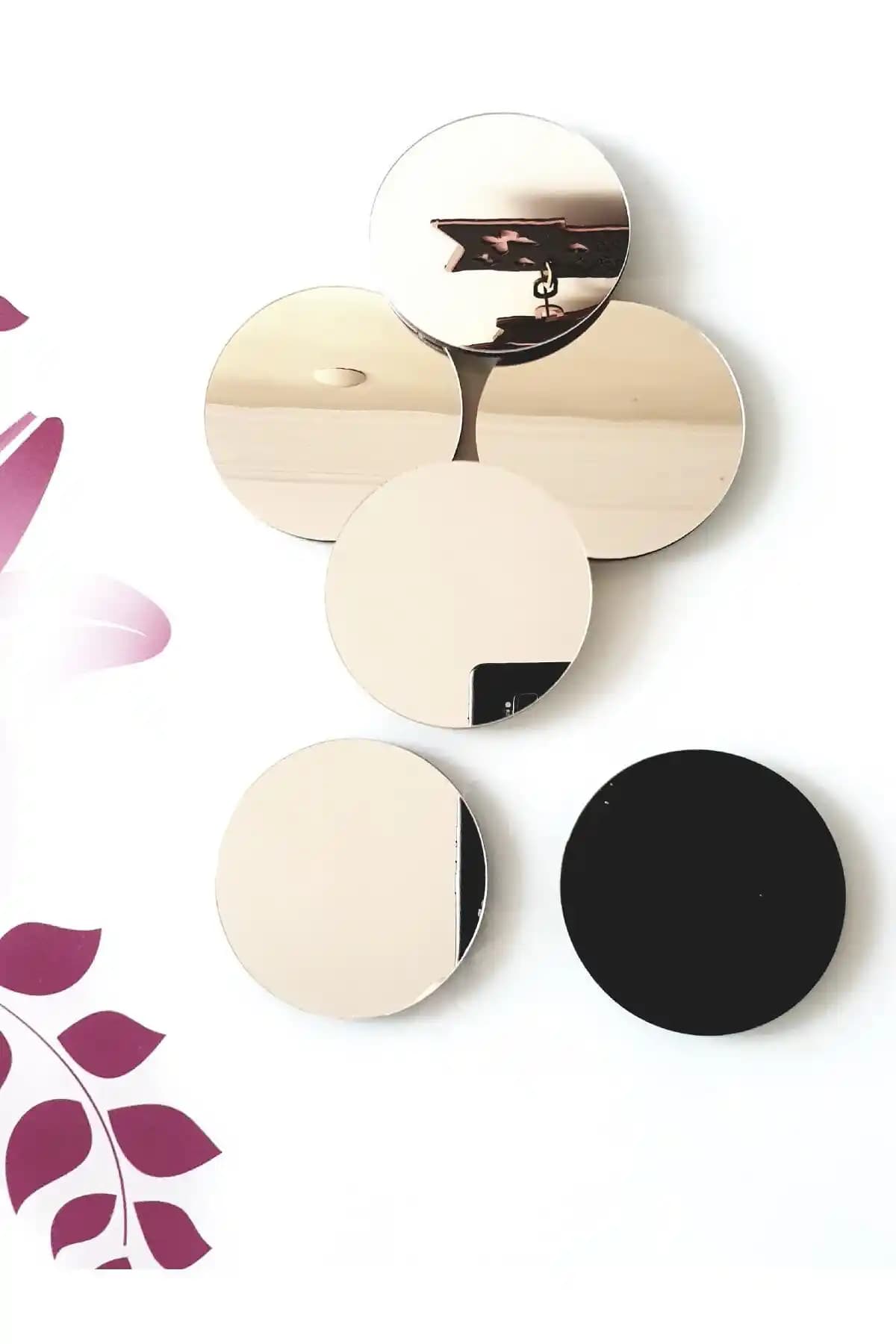 KEMSON Ikea Tarzı Güçlü Pleksi Bardak Altlığı Seti 6'lı Modern ve Şık Tasarım