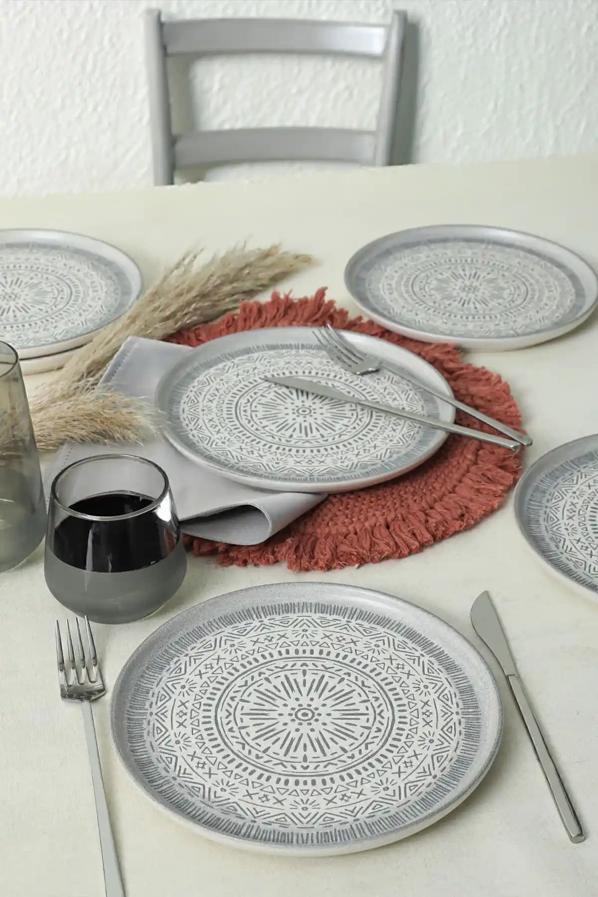 Keramika Stone Pasta Tabağı 22 Cm Modern ve Dayanıklı Seramik Yemek Tabağı