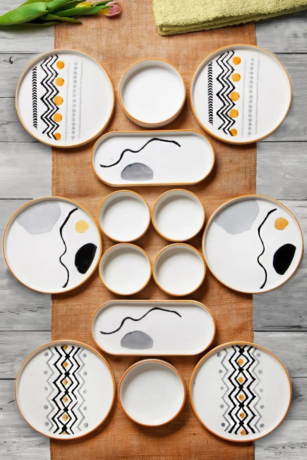 Kitchen Life 14 Parça 6 Kişilik Modern Seramik Kahvaltı Takımı ve Özellikleri