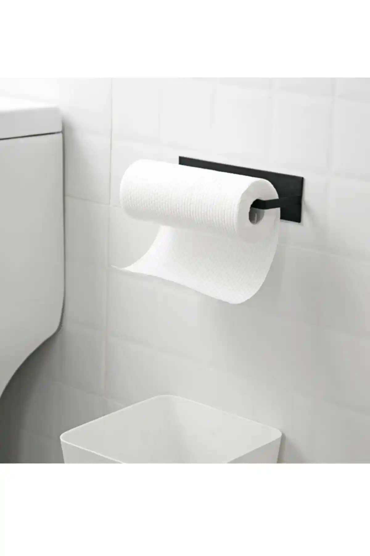 Kraker Metal Siyah Kağıt Rulo Havluluk ve Peçetelik: Modern ve Dayanıklı Banyo Aksesuarı