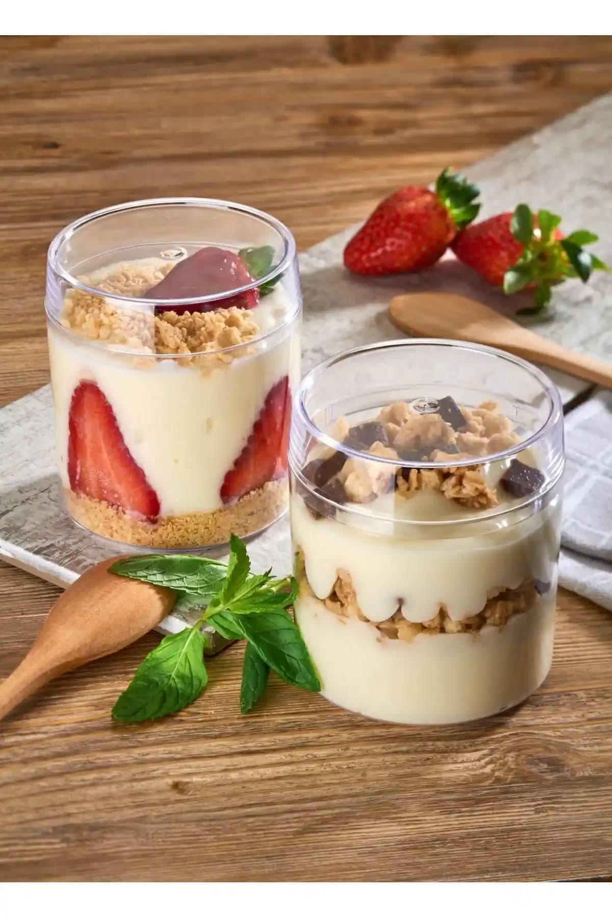 Kristalp Magnolya Kristal Kap Tatlı Kabı Kasesi: Şık ve Dayanıklı Saklama Çözümü