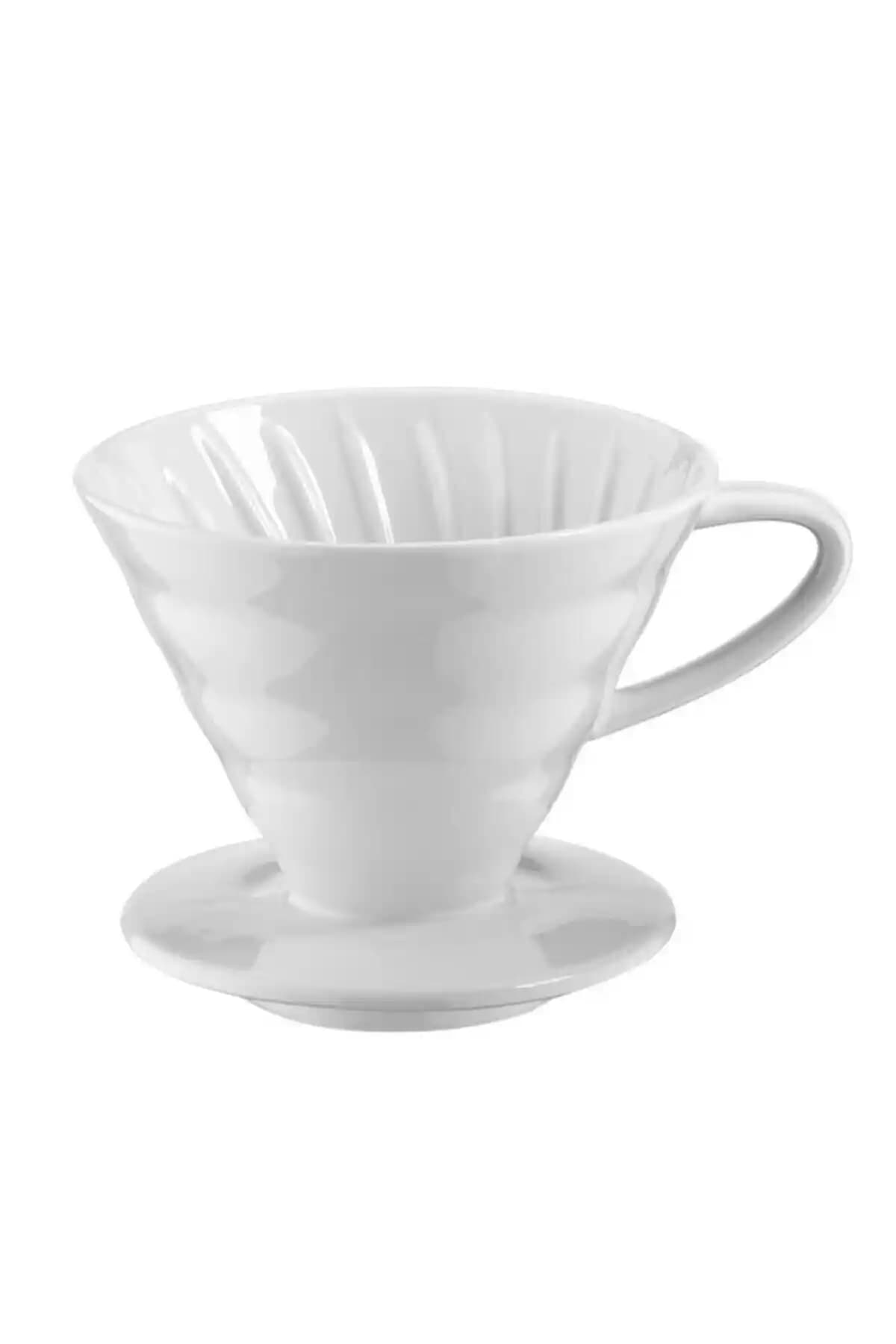 Kütahya V60 Dripper Seramik Kahve Demleme Cihazı Pratik ve Şık Tasarım