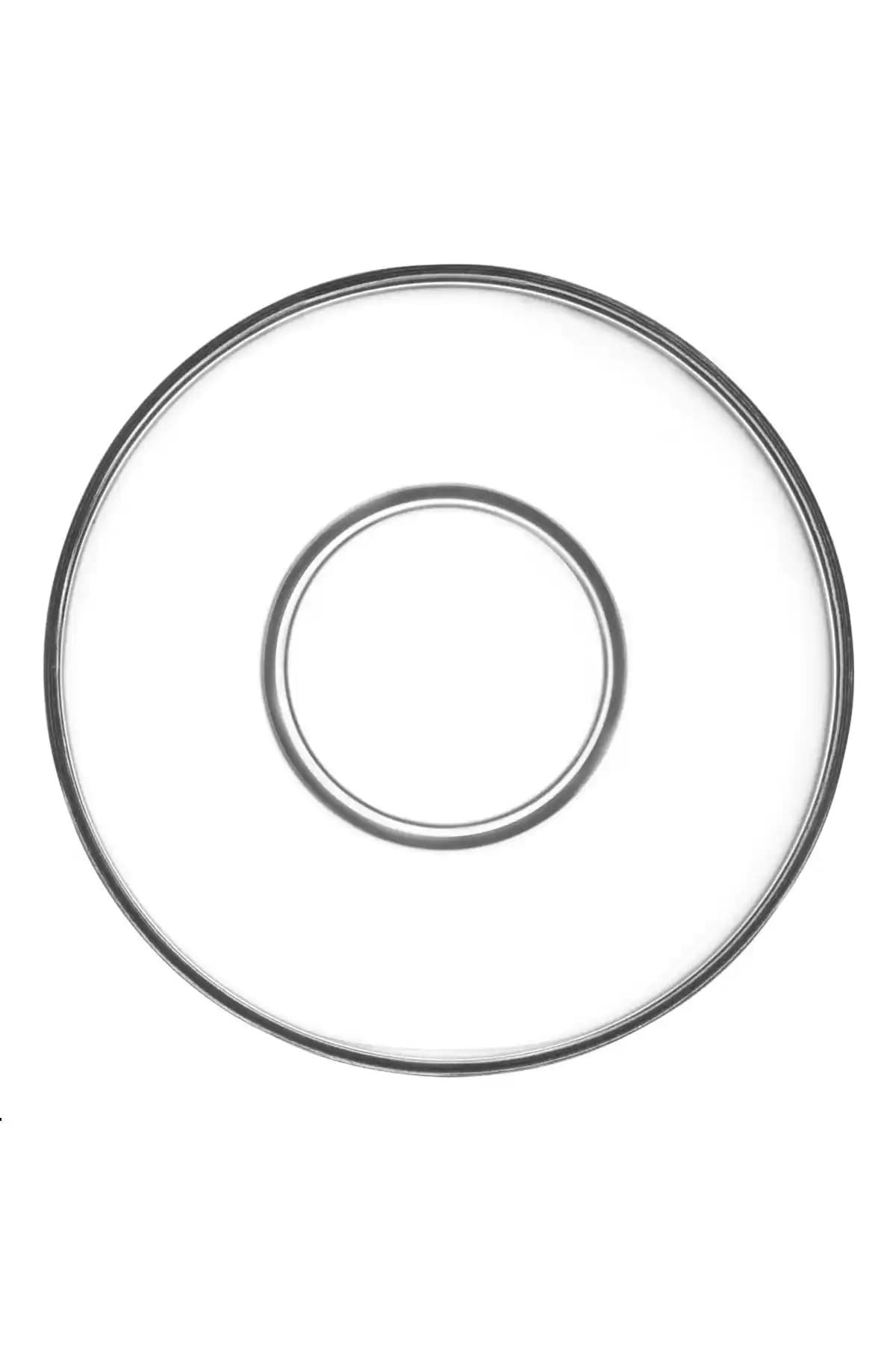 LAV Demet Cam Çay Tabağı 6 Kişilik Şık ve Dayanıklı Modern Tasarım