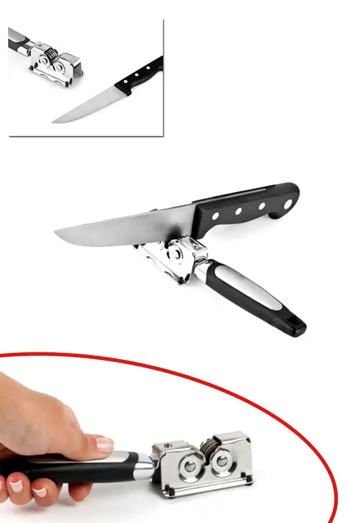 Lilya Home Paslanmaz Çelik Bıçak Bileme Aparatı: Dayanıklı ve Pratik Keskinleştirme Çözümü