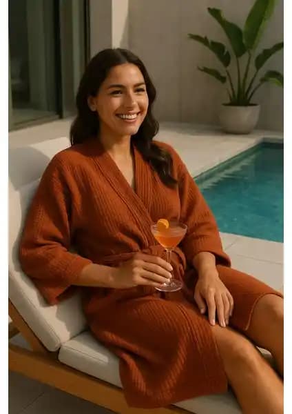 Lucy and Home Unisex Müslin Sabahlık ve Bornoz Koleksiyonu Doğal ve Şık Tasarım