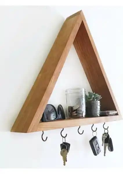 Masif Üçgen Anatarlık Rafı Modern ve Şık Dekoratif Tasarım Özellikleri
