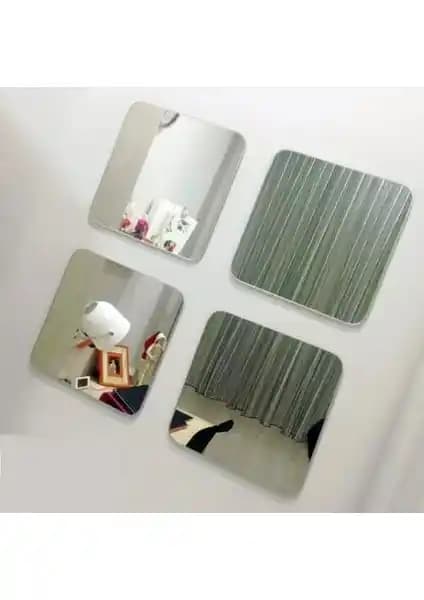 Mefe 4'lü Pleksi Ayna Seti Modern ve Güvenli Dekorasyon Çözümü