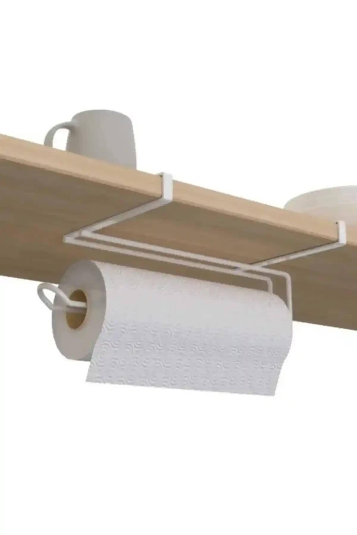 METALAY Beyaz Paslanmaz Metal Kağıt Havluluk Modern ve Dayanıklı Mutfak Dekorasyonu İçin Uygun