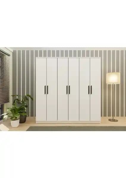 Metalia Gm 089 Favorite 6 Kapılı Aynasız Beyaz Siyah Gardırop Özellikleri ve Kullanıcı Yorumları