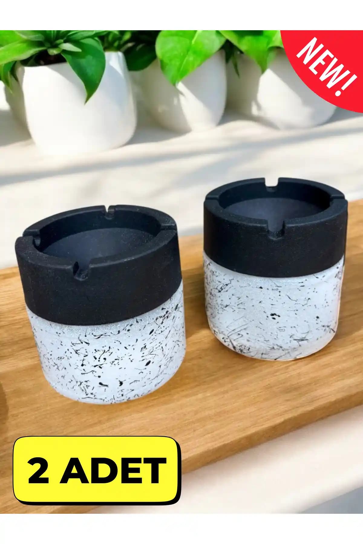 Mirvano Beyaz Cam Kokusuz Küllükler 2'li Paket Modern ve Dayanıklı Tasarım