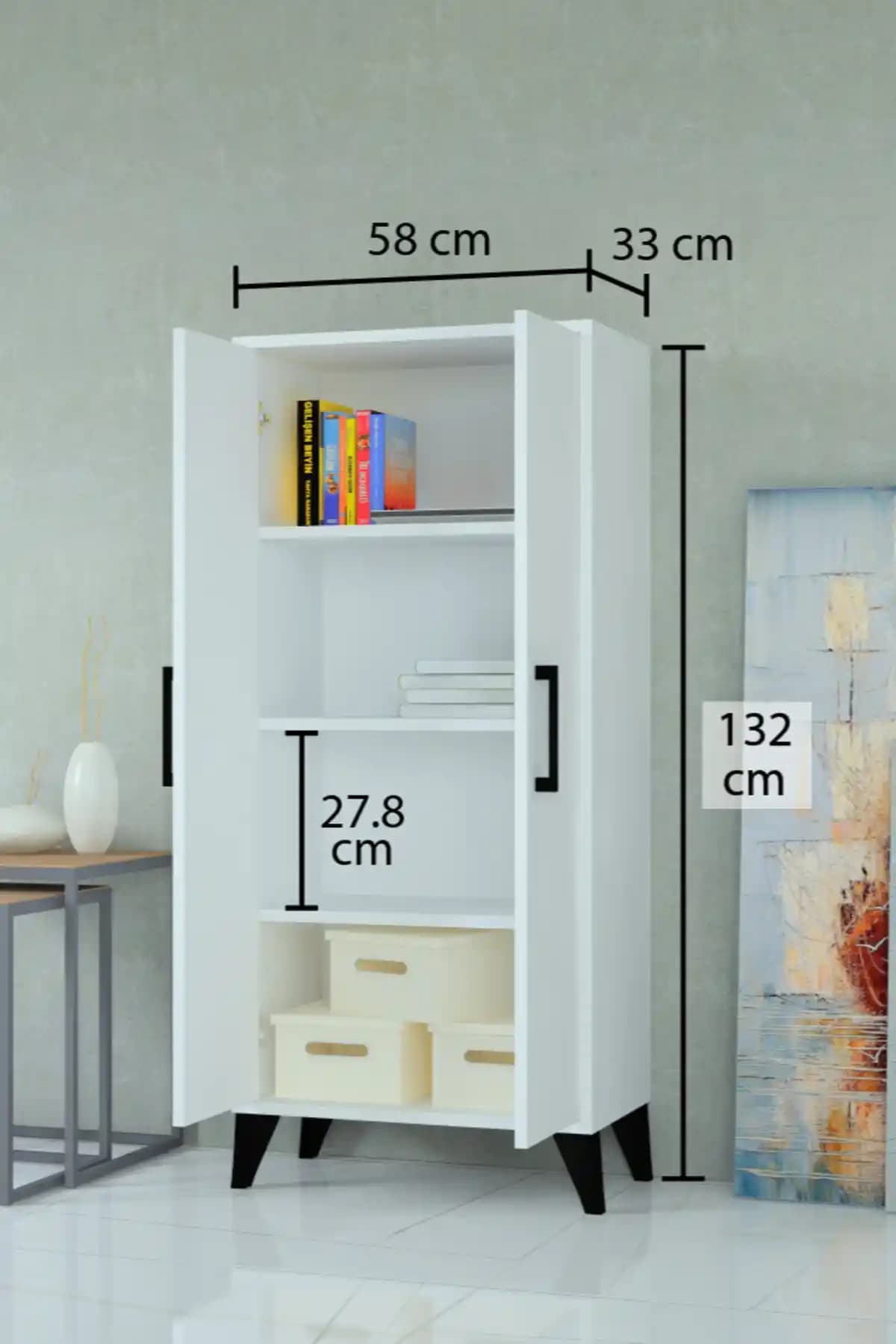MOBİLİQUE Çok Amaçlı Kiler Dolabı Beyaz Modern Tasarım ve Fonksiyonellik