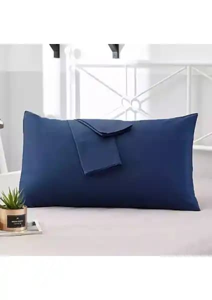 MODELHOME Lacivert Pamuklu Yastık Kılıfı 50x70 cm, Estetik ve Dayanıklı Ev Tekstili Ürünü