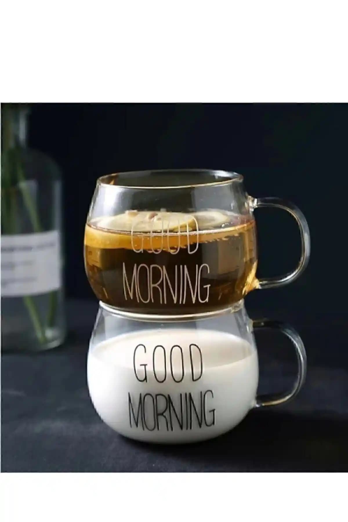 Modern Tasarımlı 2'li Good Morning Günaydın Kupa Seti Şıklık ve Fonksiyonellik Sunar