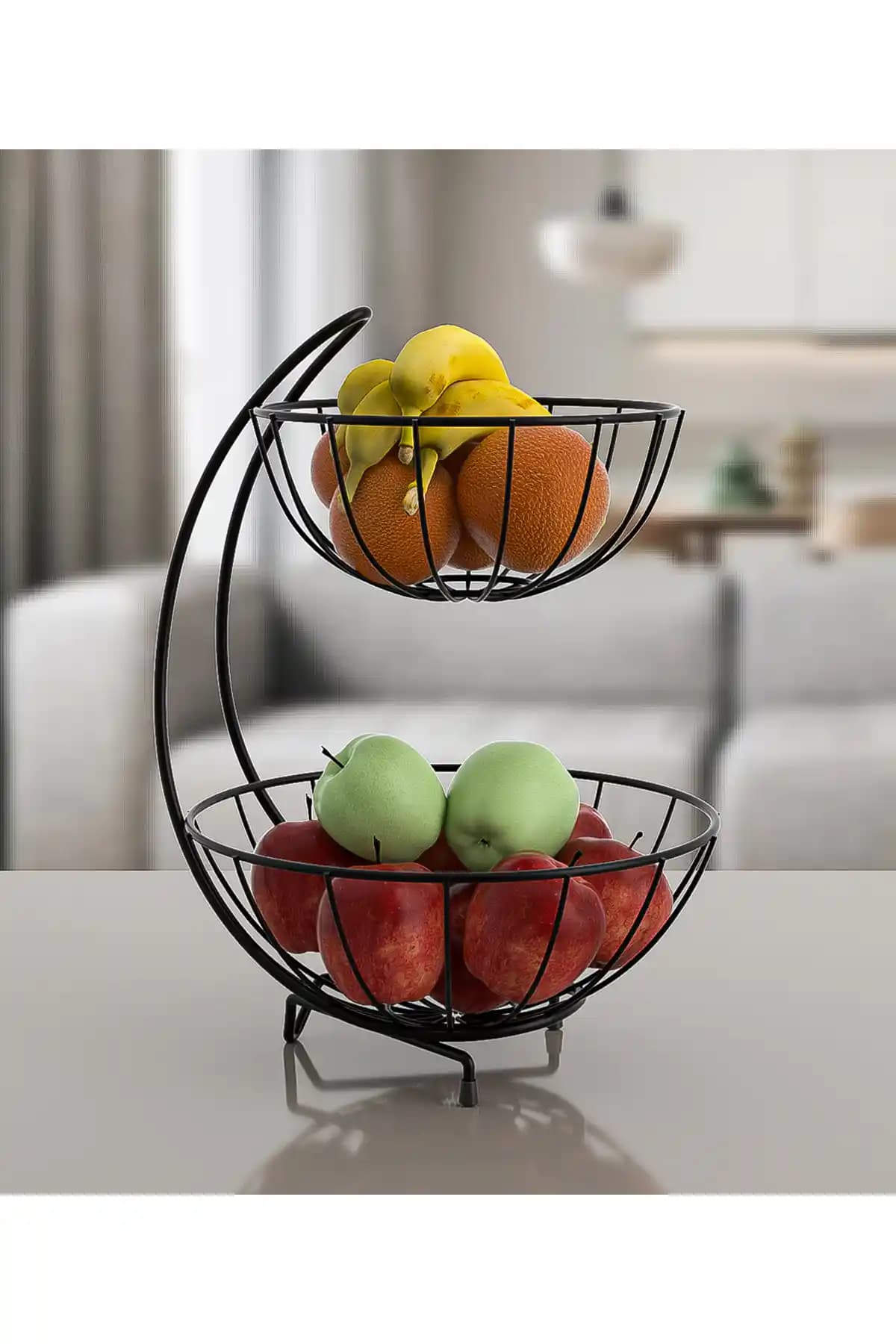 Mubatex Çok Katlı Metal Meyve ve Sebze Sepeti: Dayanıklı ve Şık Mutfak Dekorasyonu Çözümü