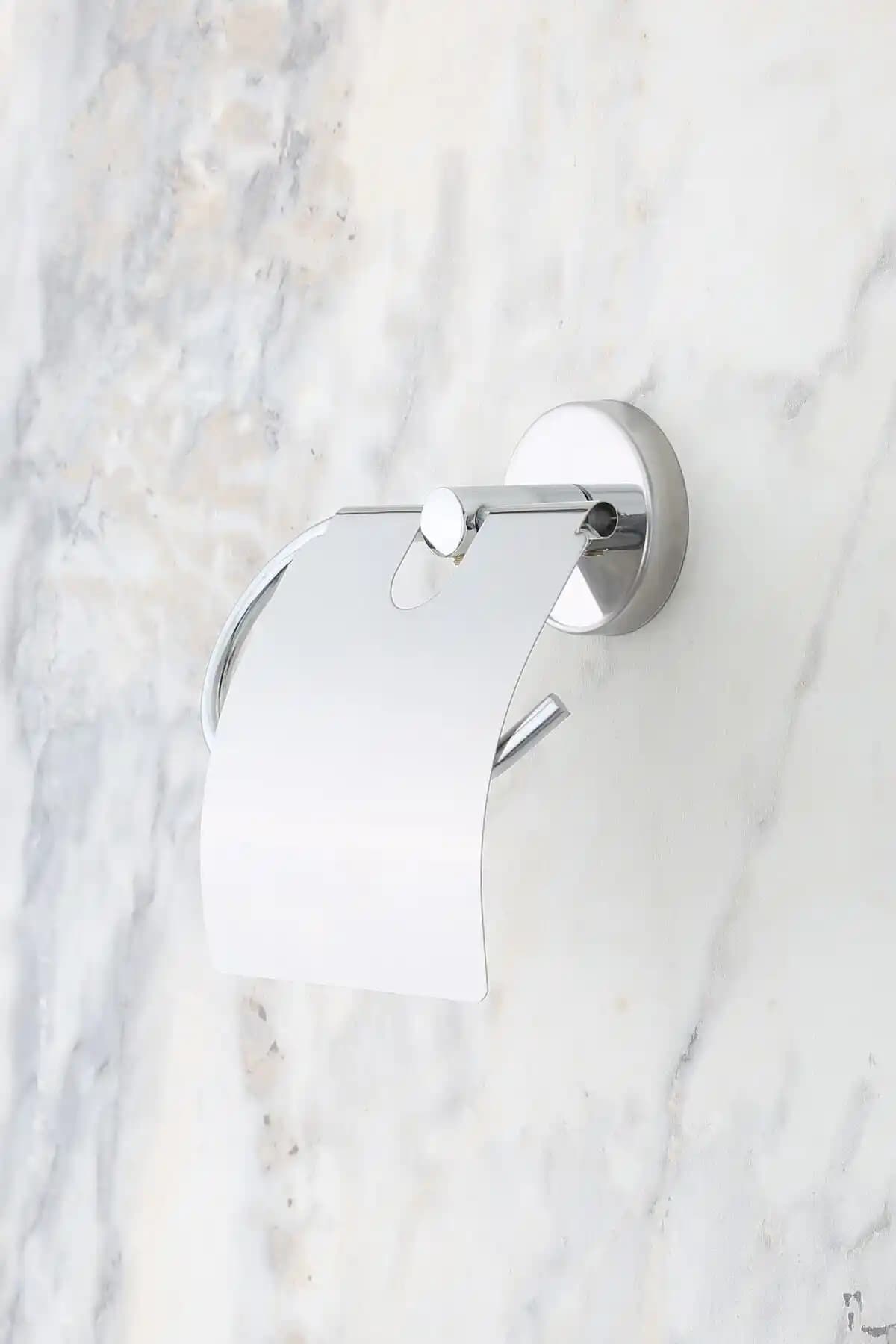 MultiStore Krom Geniş Kapaklı Tuvalet Kağıtlığı: Estetik ve Fonksiyonellik Bir Arada