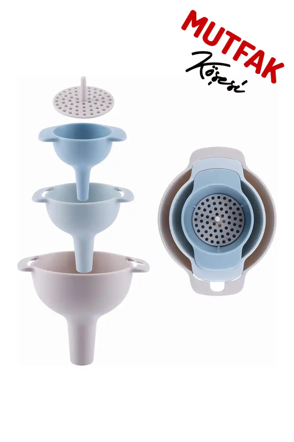 Mutfak Köşesi Fiori Pratik 4'lü Huni Seti: Şık ve Kullanışlı Mutfak Arkadaşı