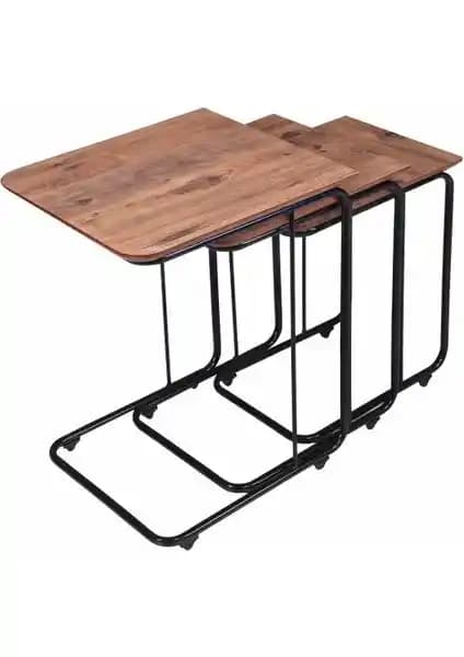 Mutlu Alışveriş Merkezi MDF Zigon Sehpa Seti Modern ve Dayanıklı Tasarım Özellikleri