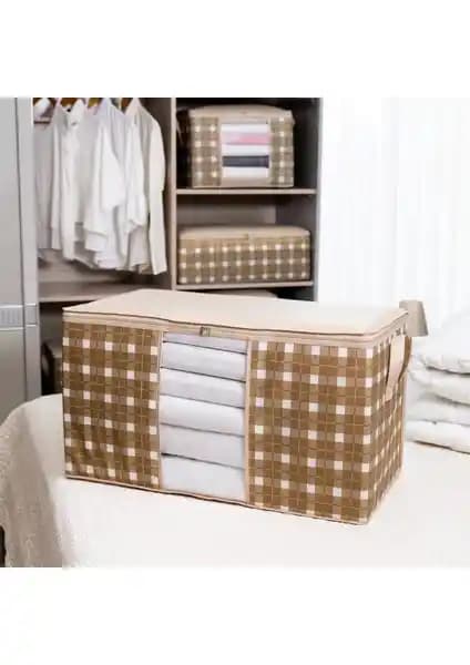 Nacarev Büyük Boy Pencereli Ekose Bej Yastık Yorgan Düzenleyici Hurç Özellikleri ve Kullanım Alanları