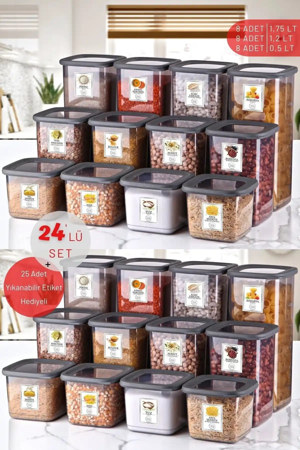 Nandy Home 24'lü Saklama Kabı Seti: Dayanıklı ve Pratik Gıda Saklama Çözümü