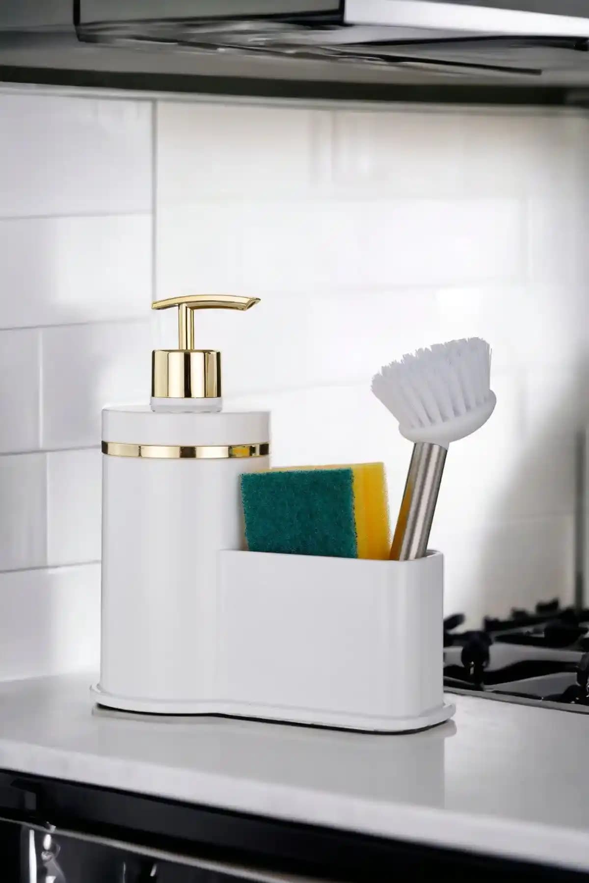 Okacih Hazneli Sıvı Sabunluk Modern ve Dayanıklı Tasarımıyla Mutfak ve Banyo İçin