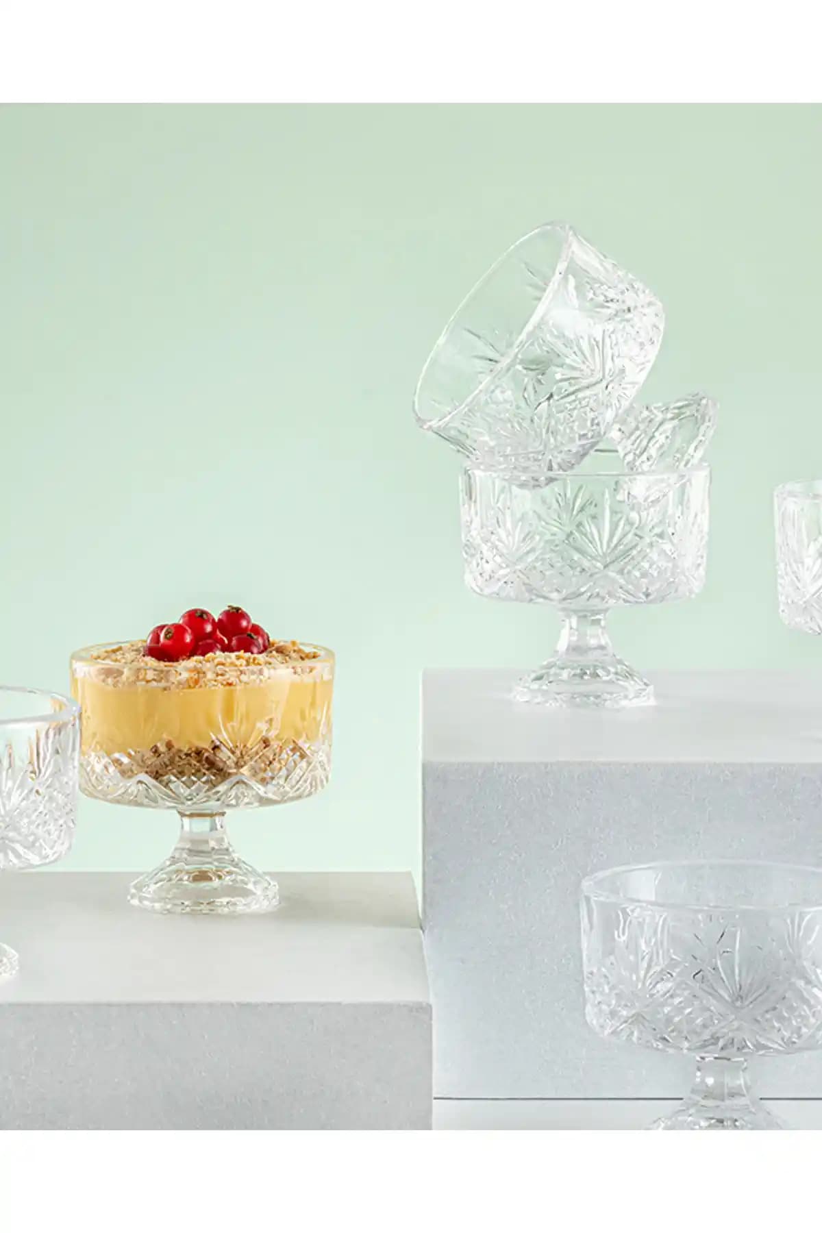 Oria Cam 6'lı Cup Seti: Şık ve Dayanıklı Sunum Kaseleri, Mutfak ve Sofralar İçin Ideal