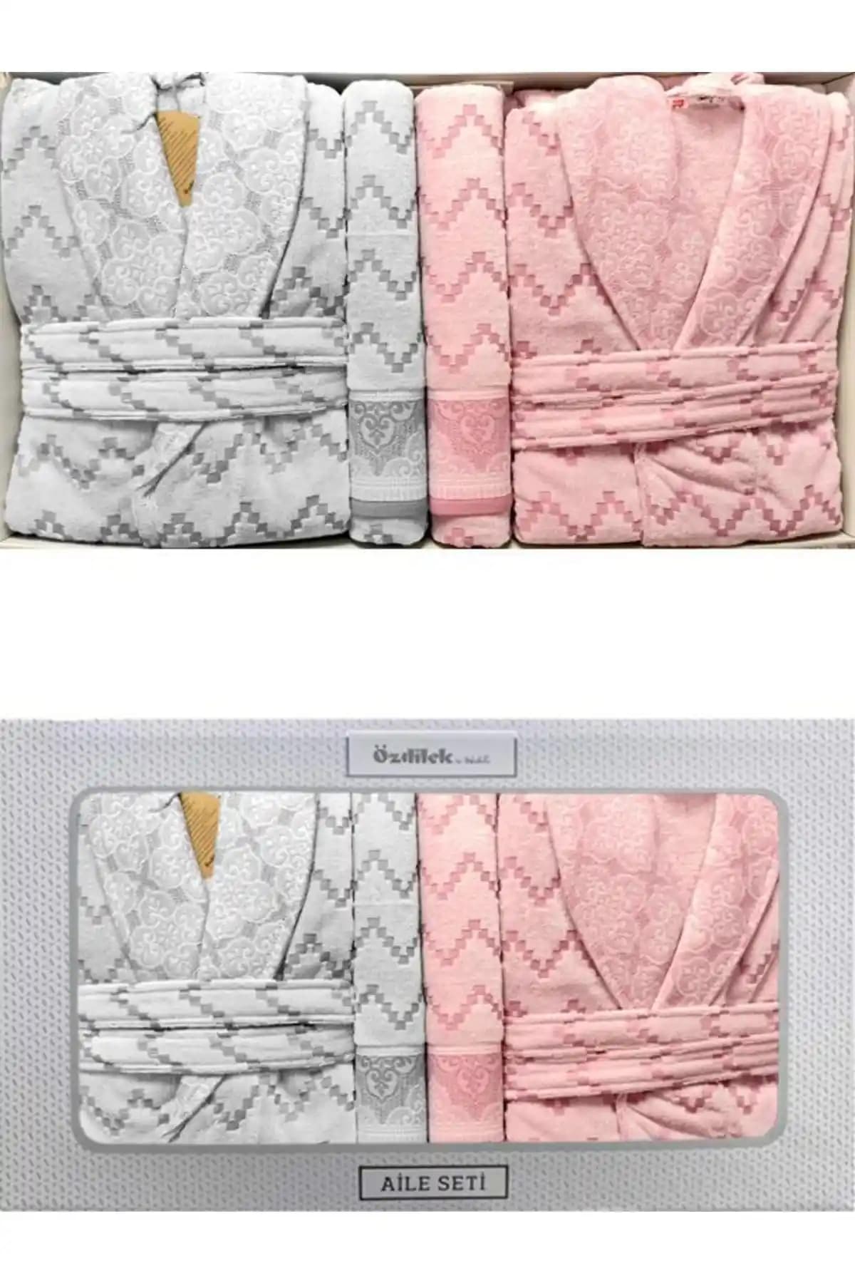 Özdilek Juliette Happy Aile Bornoz Takımı Konfor ve Şıklık Sunan Modern Tasarım