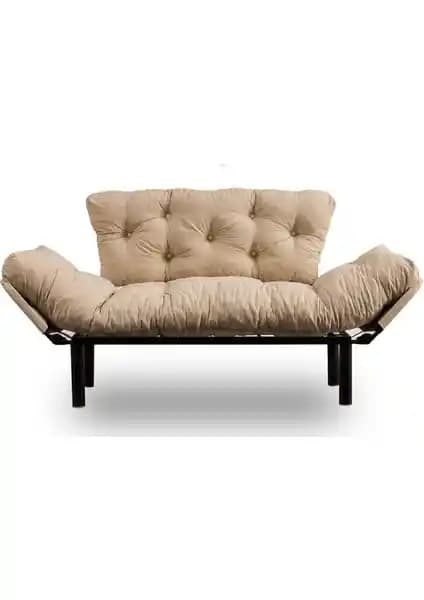 Pafu Nitta İkili Yataklı Koltuk Krem Renk Modern ve Fonksiyonel Oturma Ünitesi