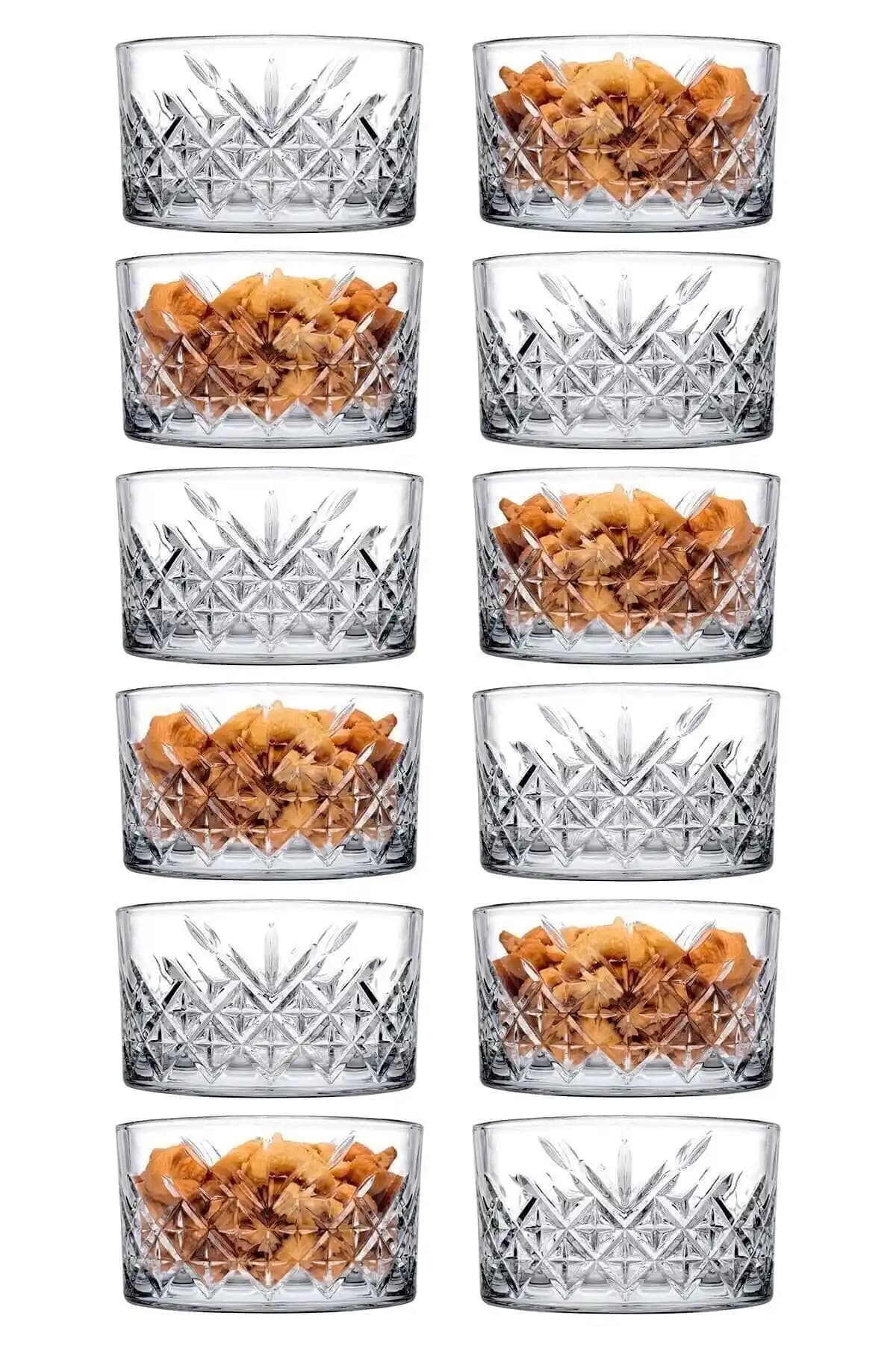 Paşabahçe 12'li Timeless Serisi Cam Çerezlik Kaseler Şık ve Fonksiyonel Tasarım