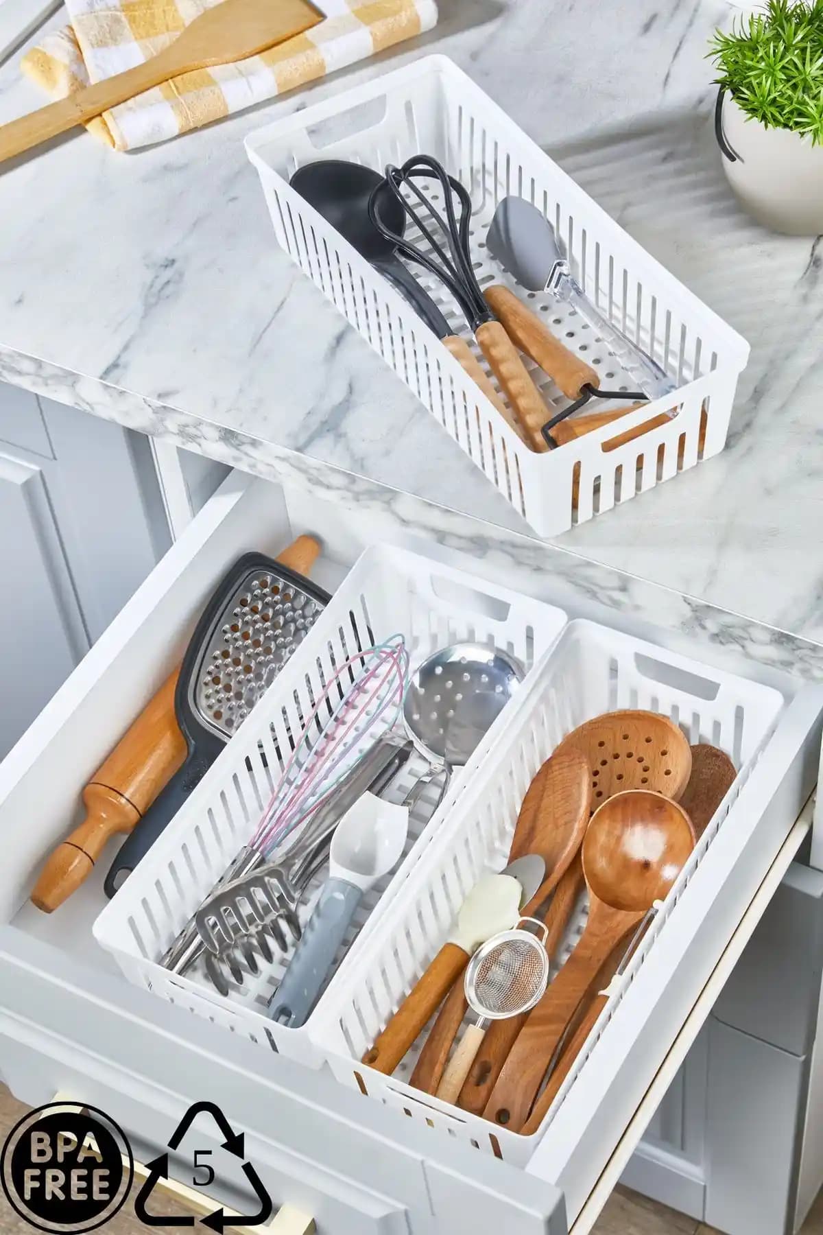 Pazarika 3'lü Modüler Kaşıklık ve Kepçelik Organizer ile Mutfak Düzeninizi Kolaylaştırın