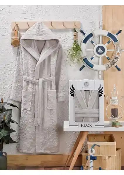 Philippus Berbera Erkek Kapşonlu Bornoz Bej Renkli ve Yüksek Kalite Konfor Sunar