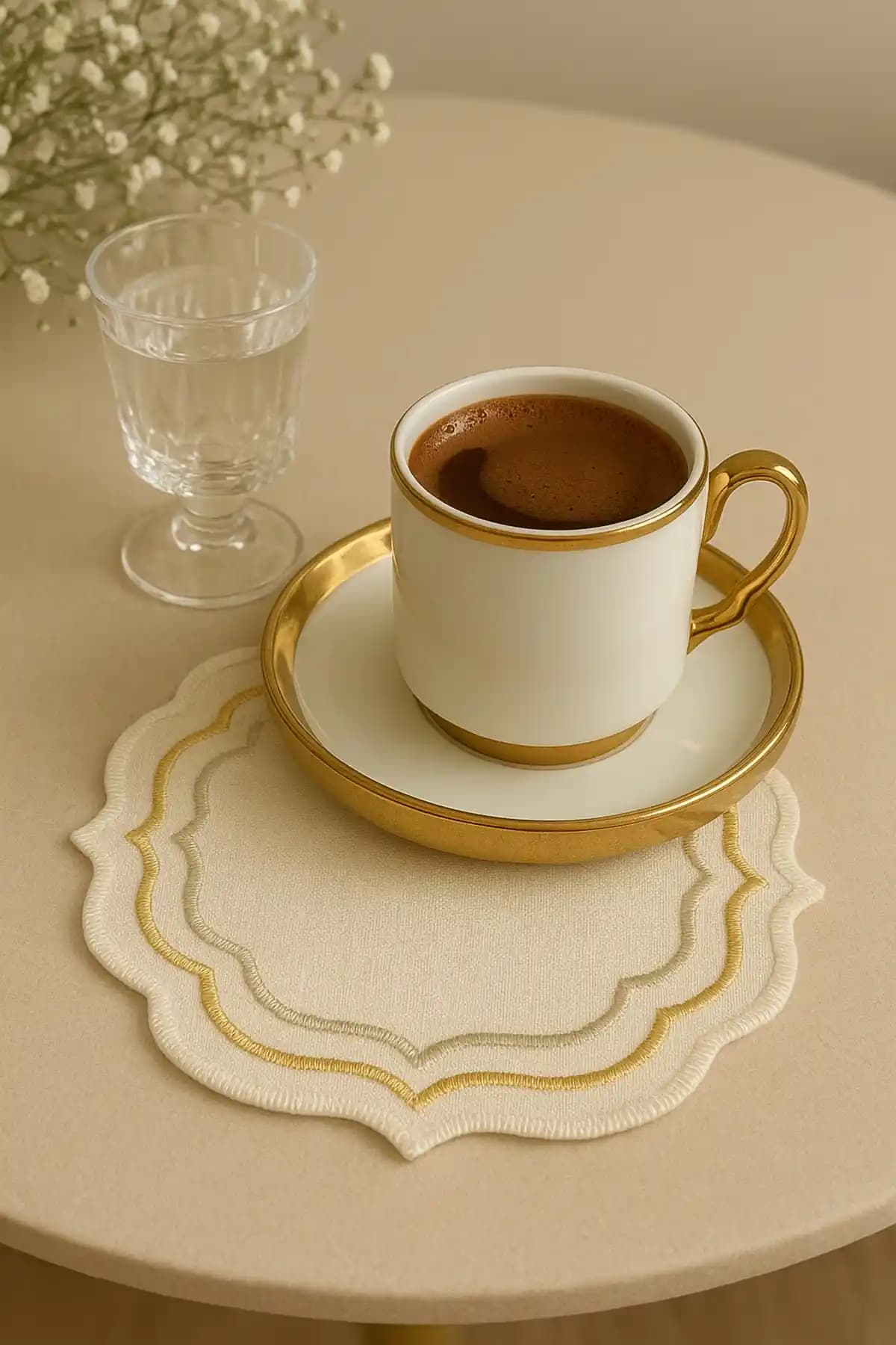 PLT Design Gold Silver Ipek Detaylı 6'lı Zarif Kokteyl Peçeteleri ile Şık Sunumlar