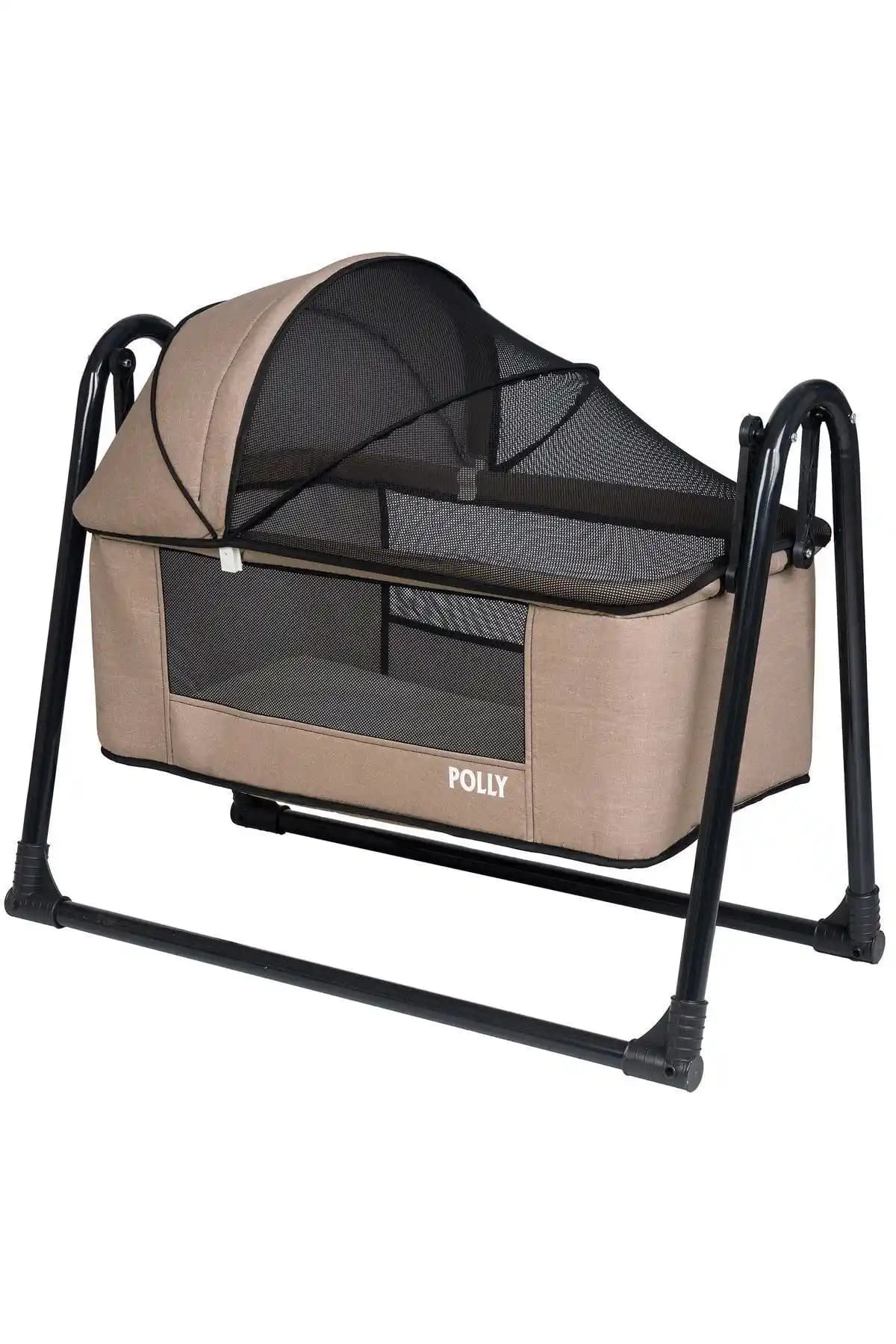 Polly Baby Lüks Keten Fileli Silinebilir Portatif Sallanır Beşik Özellikleri ve Kullanım Avantajları