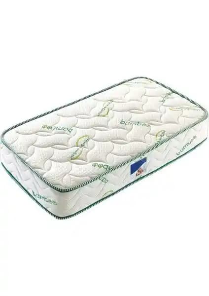 Pooly Bamboo Kumaş Yaylı Yatak Lüx Soft 70x120 cm doğal malzemeler ve ortopedik destek sunar