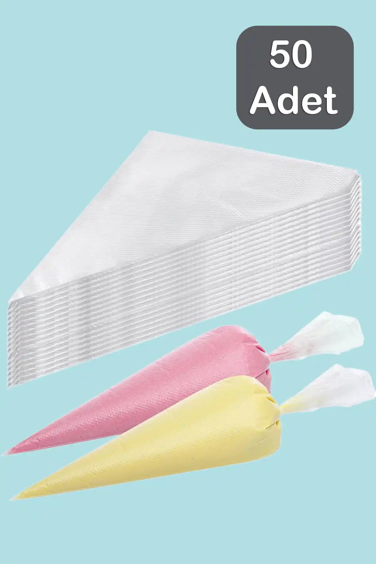 Porsima PBT-165 Tek Kullanımlık Krema Torbası 50 Adet Profesyonel ve Ev Kullanımı İçin